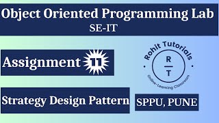 Pract 11 Strategy Design Pattern using Java  Implementation of Strategy Design Pattern  SEIT OOP [upl. by Amahs]