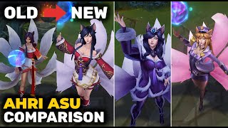 Ahri ASU Comparison  New vs Old Ahri All Skins League of Legends [upl. by Roseline696]