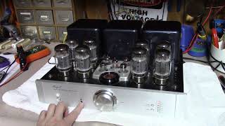 Bench Test  Cayin A100T 8 x KT88 Tube Amplifier [upl. by Rehpatsirhc]