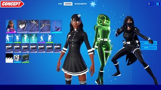 Fortnite SHADOW ISABELLE Skin Full Showcase  quotShadowbellequot Skin Concept [upl. by Avuha952]