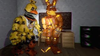 FUNNY NIGHTMARE ANIMATRONICS Five Nights at Freddys 4 3D [upl. by Mada]