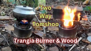 Two Way Tomshoo  Trangia Burner amp Wood  Hot Autumnal Soup [upl. by Karim499]