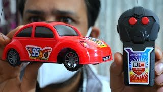 Red 3D Model Rechargeable Remote Control Car Unboxing and Full Review in Hindi Cheapest RC CAR [upl. by Gaughan]