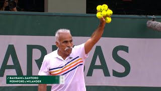 FUNNIEST Tennis Match EVER You Wont Stop Laughing Mansour Bahrami Trick Shots [upl. by Schecter491]