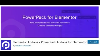 ✅ POWERPACK ADDONS FOR ELEMENTOR [upl. by Hessney]