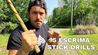 5 ESCRIMA STICK DRILLS You Need to be Training  Filipino Martial Arts [upl. by Nonnarb]