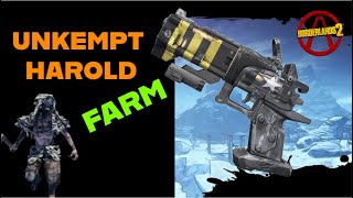 BORDERLANDS 2 Unkempt Harold EASY Low Level FARM [upl. by Eemia]