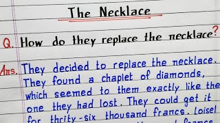 How did they replace the necklace  The Necklace  NCERT  Class 10 English  Supplementary [upl. by Orlantha]