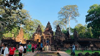 Banteay Srei Temple in Angkor Wat Siem Reap [upl. by Inalel777]