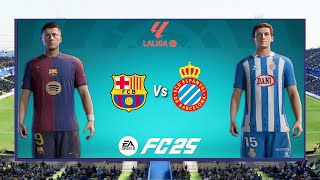 Barcelona vs RCD Espanyol  LALIGA 2425  2024 Full Match 4K  FC 25 [upl. by Aihsele]