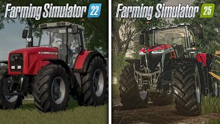 Farming Simulator 22 VS 25  Graphics and Gameplay comparison [upl. by Fredette]