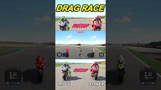 DRAG MOTOGP ROSSI VS STONER dragrace motogp ducati [upl. by Gennaro]