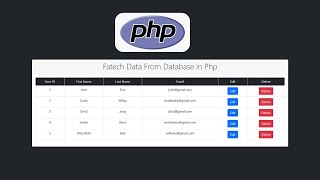 How to Fetch Data From Database in PHP And Display HTML Tables [upl. by Richart]