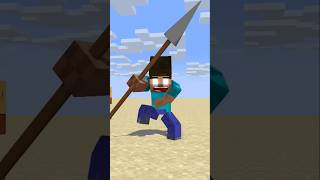 Help Herobrine Throw a Spear shorts animefunny trendingminecraft minecraftanimation [upl. by Cela]