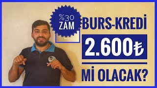 KYK BURS KREDİSİ 2600₺ Mİ OLACAK BURS KREDİ ZAMMI ZAMLI BURS ÖDEMESİ NE ZAMAN [upl. by Zoellick]