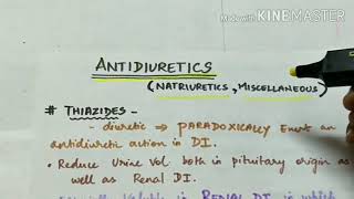 Antidiuretics Natriuretics and miscellaneous  Pharmacology  Handwritten notes [upl. by Desma]