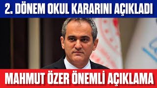 Mahmut Özer 2 Dönem Uzaktan Eğitim Okul Kararını Açıkladı SON DAKİKA Okullar Açılacak Mı [upl. by Arand]