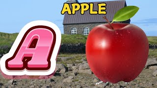 English alphabet Learn Alphabet A to Z  ABC Preschool Book Learning A for APPLE Phonics [upl. by Cote]