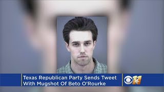 Tweet Of Beto ORourkes Mugshot Triggers Social Media Sparring [upl. by Wilie143]