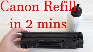 How to refill in 2 minutes Canon 737 Canon 137 Canon 725 Canon 728 Canon 925 Toner Cartridges [upl. by Taimi]