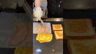 Korean bacon egg toast  Korean street food shortvideo [upl. by Dorian]