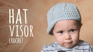 Tutorial Crochet Hat with Visor All Sizes [upl. by Siramay]