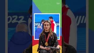 Gabriella PapadakisGuillaume Cizeron react to their Beijing 2022 gold medal performance [upl. by Whitcomb]