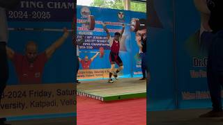 127clean and jerk in 61kg category 🔥 sports indianweightlifter fitnessinspiration motivation [upl. by Aryahay26]