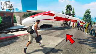 Franklin First BULLET TRAIN Experience in GTA 5  Lovely Gaming [upl. by Nnawtna]