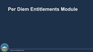 Authorizing Per Diem Expenses in DTS [upl. by Ahsela645]