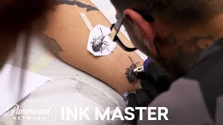 Micro Realistic Tattoo Technical Application  Flash Challenge  Ink Master Return of the Masters [upl. by Arrahs]