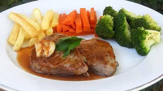 Tuna Steak Recipe  Tuna Onion Sauce [upl. by Bracci191]