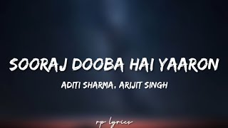 Matlabi Hoja Zara Matlabi Aesthetic Lyrics Status  Sooraj Dooba Hai Yaaro Song Aesthetic Status [upl. by Acinot]