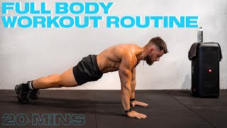 20 MINUTE FULL BODY WORKOUT NO EQUIPMENT [upl. by Blas]