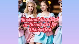 Husband disguised as Dirndl girl for Oktoberfest [upl. by Hplodnar]