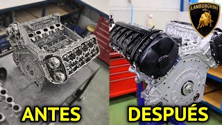 RECONSTRUCCIÓN DE UN MOTOR LAMBORGHINI V10 ROTO EN 10 MIN RESTAURACIÓN COMPLETA [upl. by Anot862]