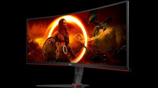 AOC Gaming CU34G2XPBK 34″ curved monitor with WQHD 180Hz panel launched [upl. by Allekram]