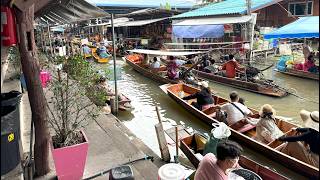 DAMNOEN SADUAK FLOATING MARKET Worlds Most Famous Floating Market 4K [upl. by Cruz]