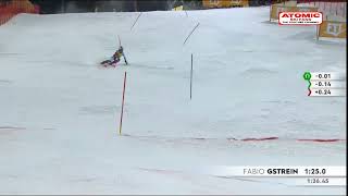 Fabio Gstrein 🇦🇹  mens slalom Madonna di Campiglio 2nd run Dec 22 2022 weareskiing atomic [upl. by Asnerek928]