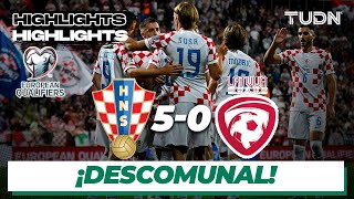 Croacia 50 Letonia  HIGHLIGHTS  UEFA Qualifiers 2023  TUDN [upl. by Henleigh398]