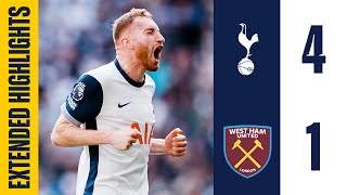 Tottenham Hotspur 41 West Ham  EXTENDED PREMIER LEAGUE HIGHLIGHTS [upl. by Ahtel]