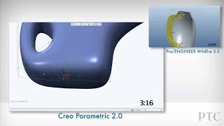 Compare Freestyle in Creo Parametric and ProENGINEER  PTC [upl. by Atinreb]