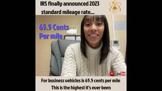 IRS Has Announced the Mileage Rate for 2023 [upl. by Mir]