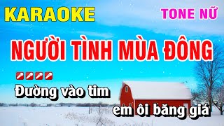 Karaoke Người Tình Mùa Đông Tone Nữ Nhạc Sống 2023  Hoàng Luân [upl. by Naomi]