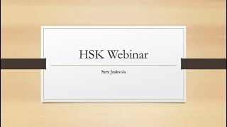 HSK Webinar Recording  How to prepare for the HSK exams [upl. by Hertz]