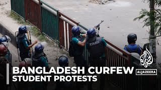 Bangladesh imposes shutdown as death toll from student protests mounts [upl. by Eekorehc751]