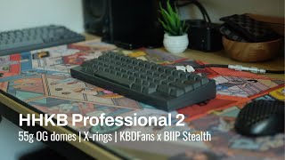 HHKB Professional 2 w 55g OG Domes and Xrings Sound Test [upl. by Jaycee795]