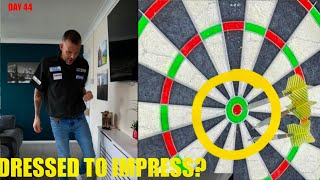 DAY 44 🎯 WILL WEARING A PRO DART SHIRT HELP MY GAME darts [upl. by Newbill]