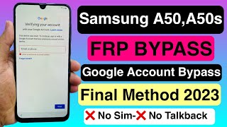 Samsung Galaxy A50 SMA505f Frp BypassRemove Google Account Android 11Without PC 100 Free 2023 [upl. by Cerveny]