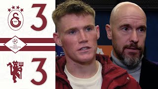 McTominay and Ten Hag React  Galatasaray 33 Manchester United [upl. by Glynnis610]